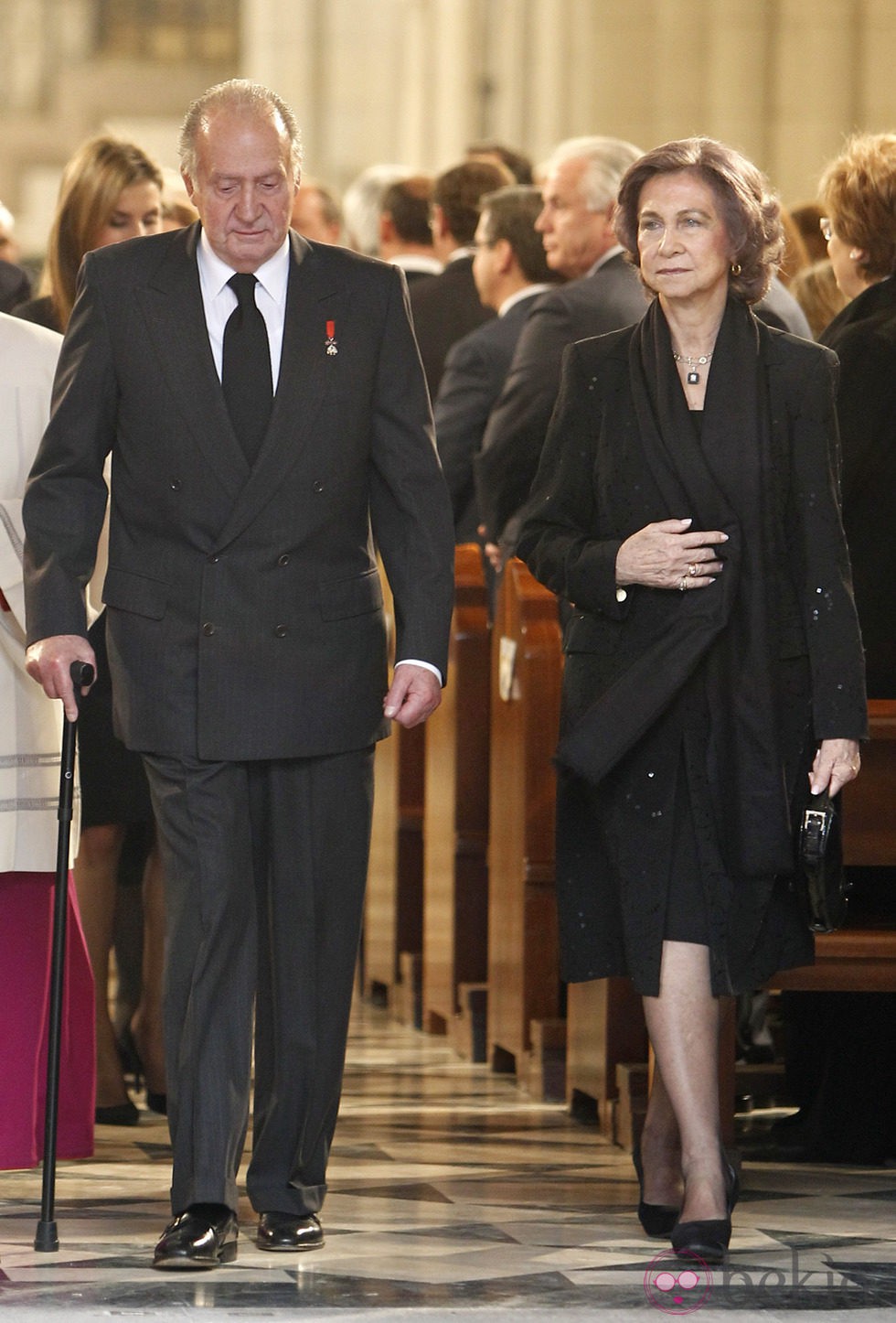 Los Reyes Juan Carlos y Sofía en el funeral de Estado de Adolfo Suárez