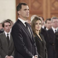 Los Príncipes Felipe y Letizia en el funeral de Estado de Adolfo Suárez