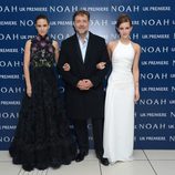 Jennifer Connely, Russel Crowe y Emma Watson en la premiere de 'Noé' en Londres