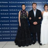 Jennifer Connely, Russel Crowe y Emma Watson en la premiere de 'Noé' en Londres