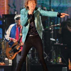 Mick Jagger durante uno de los conciertos de los Rolling Stones en Singapur