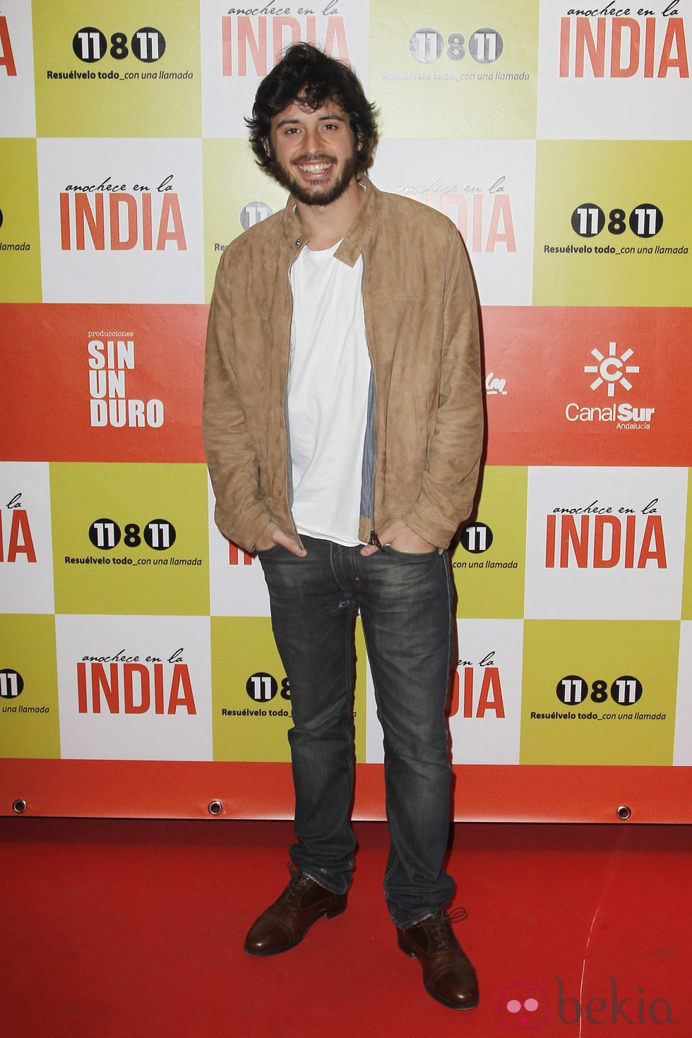 Javier Pereira en el estreno de 'Anochece en La India'