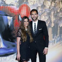 Diego López con su mujer Iria Otero en el estreno de 'The Amazing Spider-Man 2' en Madrid