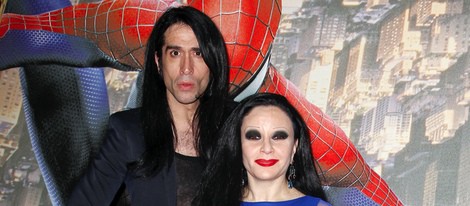 Alaska y Mario Vaquerizo en el estreno de 'The Amazing Spider-Man 2' en Madrid