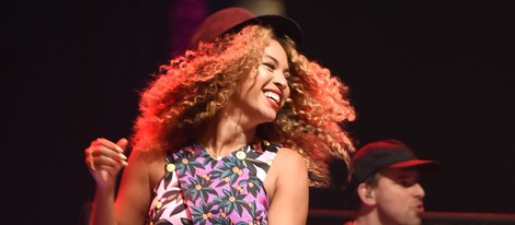 Beyoncé actuando en el festival de música Coachella 2014