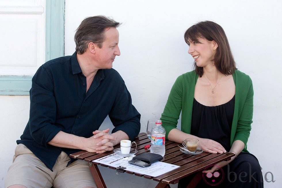 David Cameron y su mujer en Lanzarote