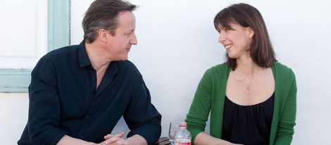 David Cameron y su mujer en Lanzarote