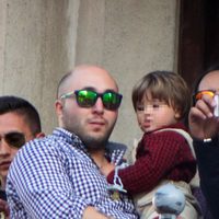 Kiko Rivera y su hijo Francisco en la Semana Santa de Sevilla 2014