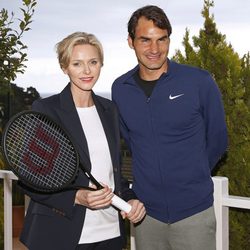 Charlene de Mónaco y Roger Federer en los cuartos de final del torneo ATP de Montecarlo