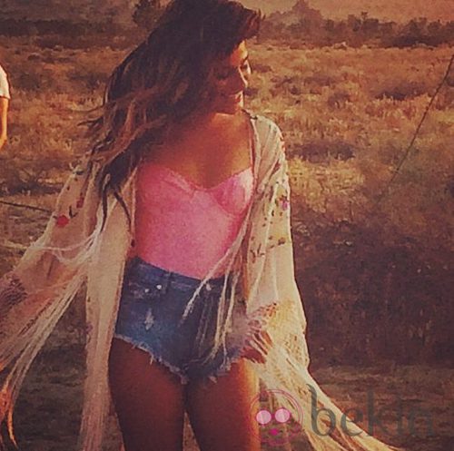 Lea Michele en el rodaje de su videoclip 'On My Way'