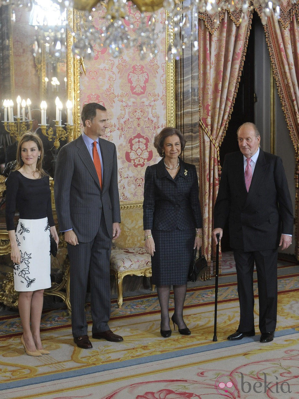 Los Reyes y los Príncipes en el almuerzo en honor a la ganadora del Premio Cervantes 2014