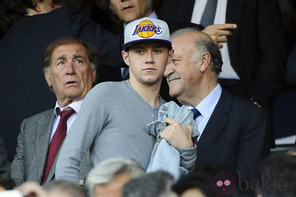 Niall Horan en el partido Atlético de Madrid-Chelsea
