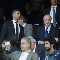 Vicente del Bosque en el partido de Champions entre el Atlético de Madrid y el Chelsea
