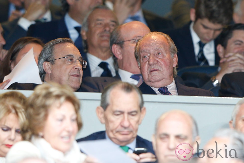 El Rey Juan Carlos en el partido de Champions entre el Real Madrid y el Bayern de Munich