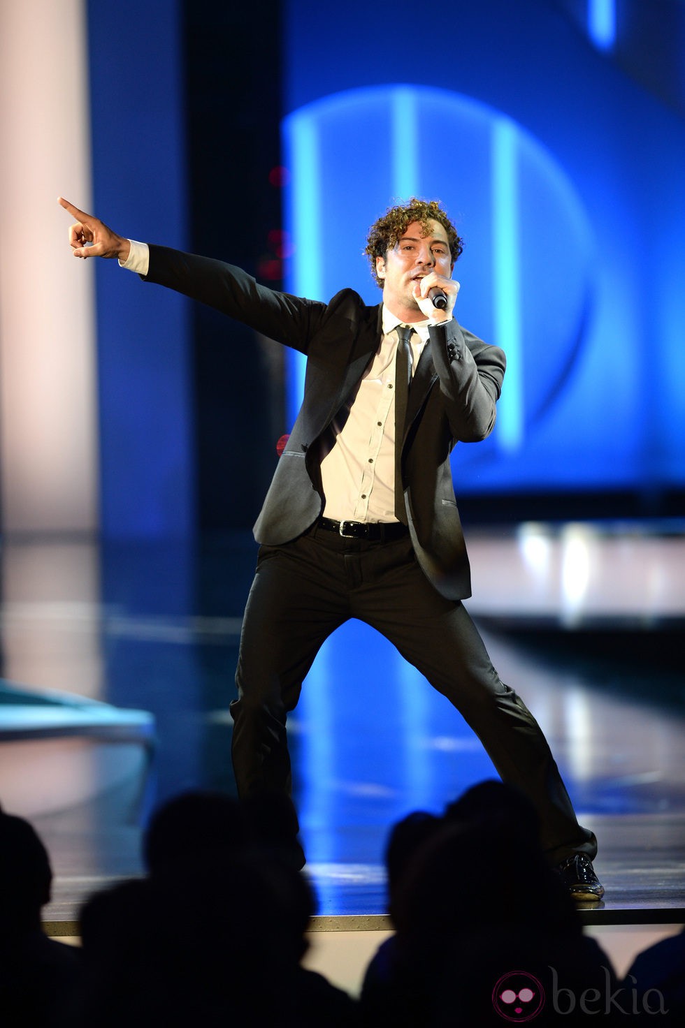 David Bisbal durante su actuación en los Billboard Latinos 2014