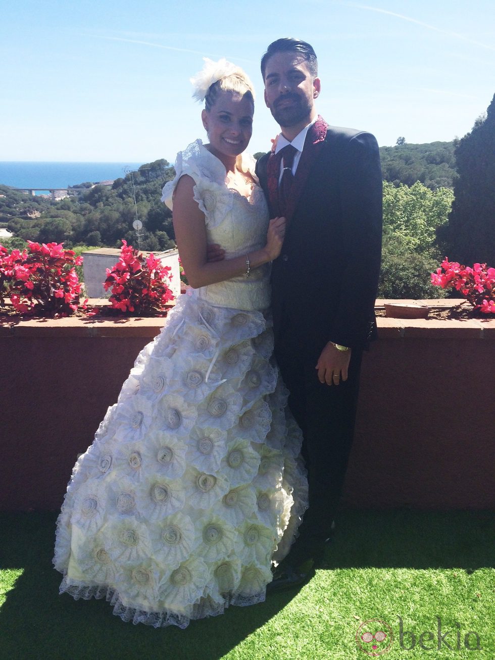 María Lapiedra y Marc Amigó en su boda en Barcelona