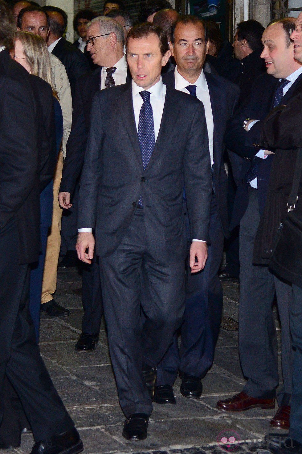 Emilio Butragueño en el funeral de Tito Vilanova en la Catedral de Barcelona