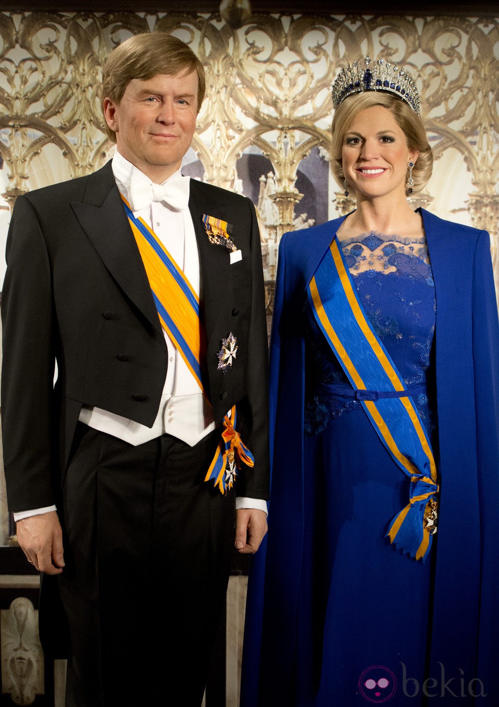 Réplica en cera de los Reyes Guillermo y Máxima de Holanda el día de su coronación