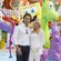 Carlos Moyá y Carolina Cerezuela en la inauguración del Nickelodeon Land del Parque de Atracciones de Madrid
