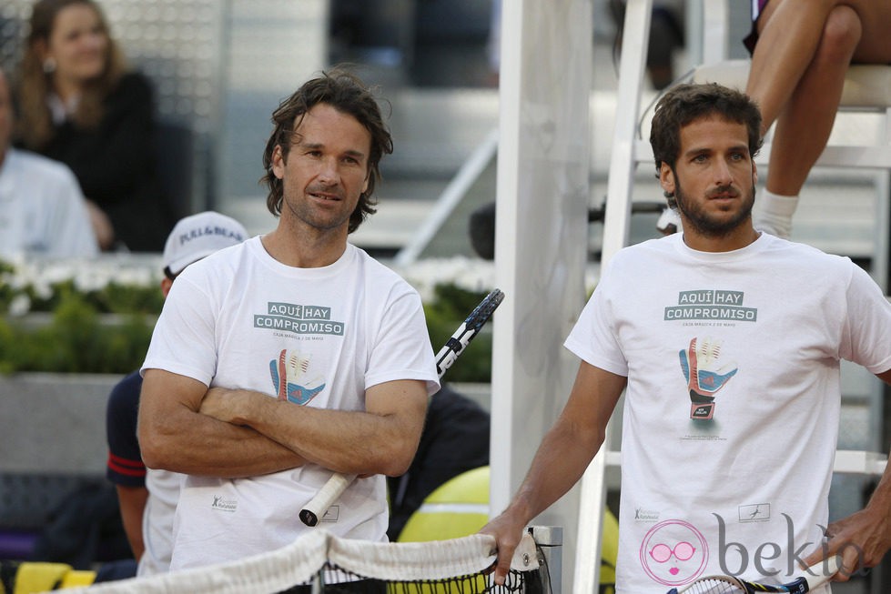 Carlos Moyá y Feliciano López en el Charity Day del Open de Madrid 2014