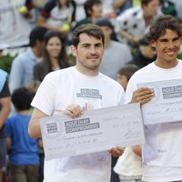 Iker Casillas y Rafa Nadal en el Charity Day del Open de Madrid 2014