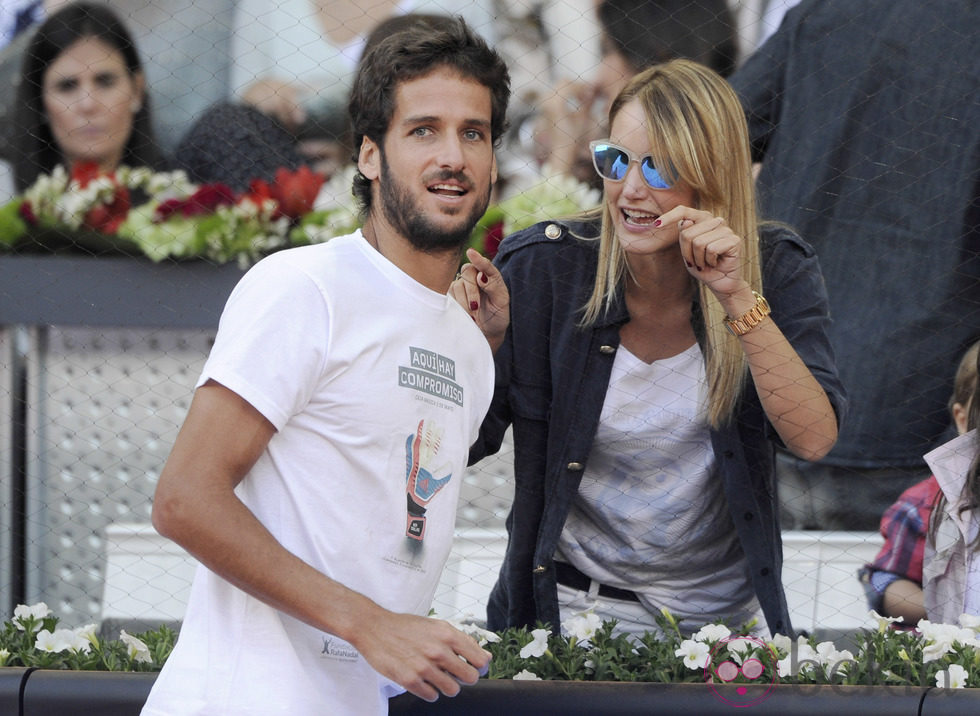 Alba Carrillo y Feliciano López en el Charity Day del Open de Madrid 2014