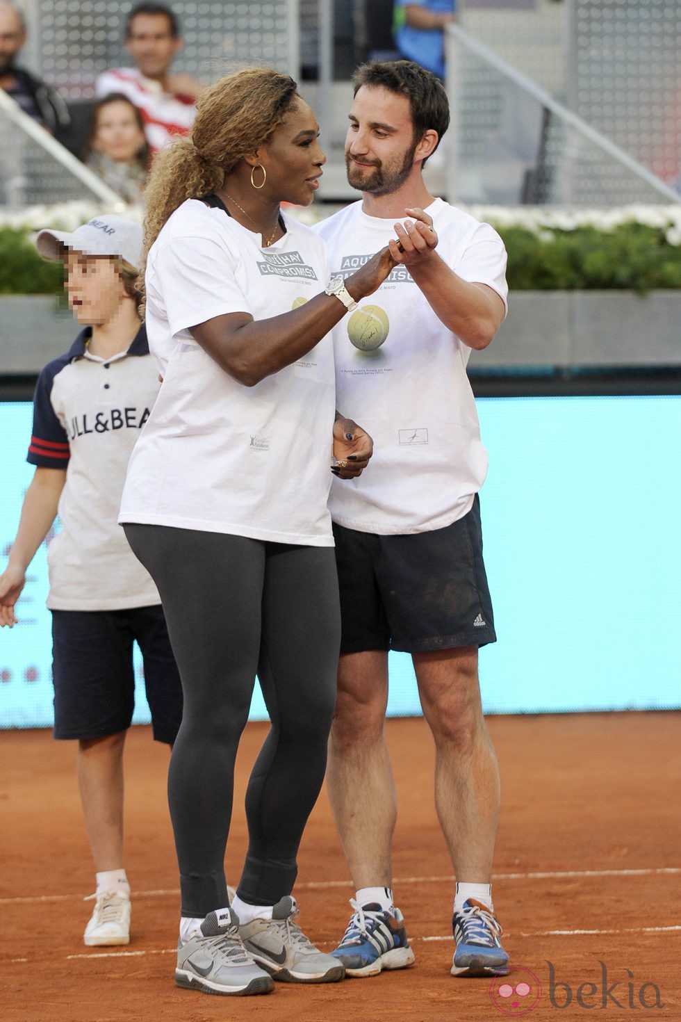 Dani Rovira y Serena Williams en el Charity Day del Open de Madrid 2014