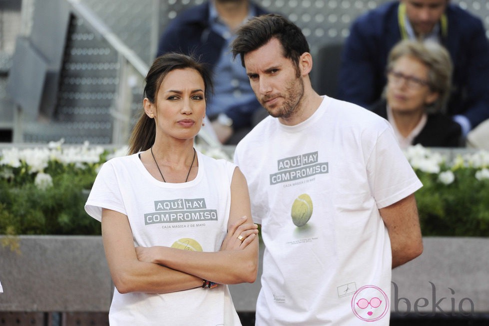 Nieves Álvarez y Rudy Fernández en el Charity Day del Open de Madrid 2014