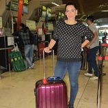 Ruth Lorenzo en el aeropuerto rumbo a Copenhague para participar en Eurovisión 2014