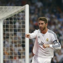 Sergio Ramos dedicando un gol a su madre Paqui en el Día de la Madre 2014