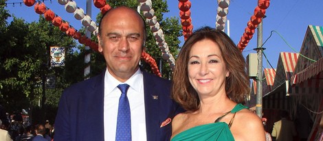 Ana Rosa Quintana y Juan Muñoz en la Feria de Sevilla 2014