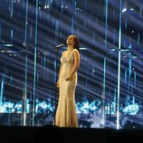 Ruth Lorenzo, con el pelo mojado y nuevo vestido en Eurovisión 2014