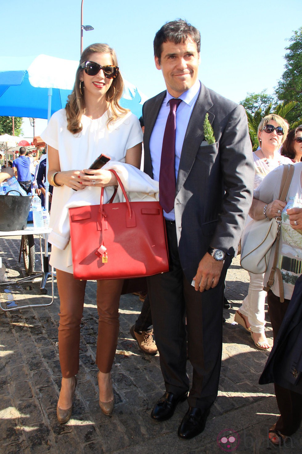 Luis Alfonso de Borbón y Margarita Vargas en la Feria de Sevilla 2014