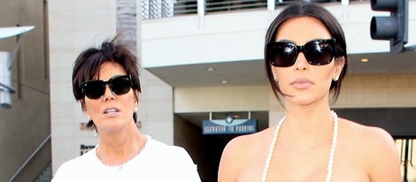 Kris Jenner y Kim Kardashian el día de la despedida de soltera de la celebrity