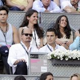 Mario Casas, Macarena García, Álex González y Maxi Iglesias en la final del Madrid Open 2014