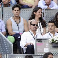 Mario Casas, Macarena García, Álex González y Maxi Iglesias en la final del Madrid Open 2014