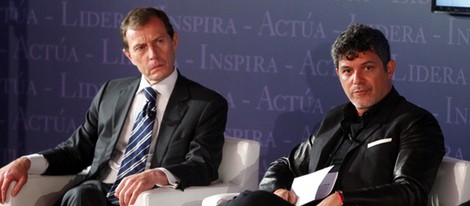 Emilio Butragueño y Alejandro Sanz en el Georgetown Global Forum-Momento España