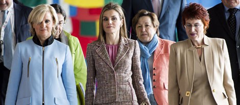 La Princesa Letizia en la sede de la OMS en Ginebra