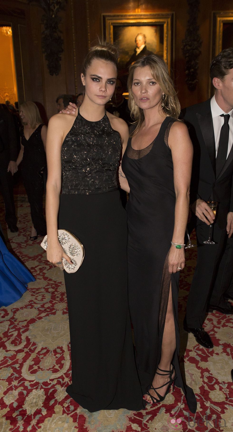 Cara Delevingne y Kate Moss en una cena benéfica en el Castillo de Windsor