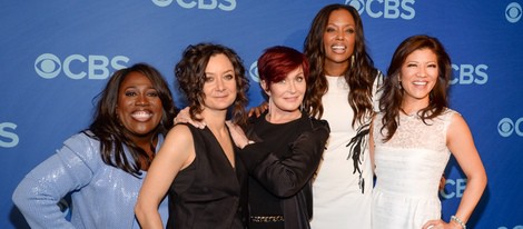 Sheryl Underwood, Sara Gilbert, Sharon Osbourne, Aisha Taylor y Julie Chen en los Upfronts de la CBS 2014