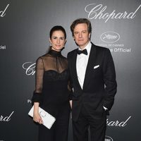 Colin Firth y su mujer Livia en la fiesta Chopard del Festival de Cannes 2014