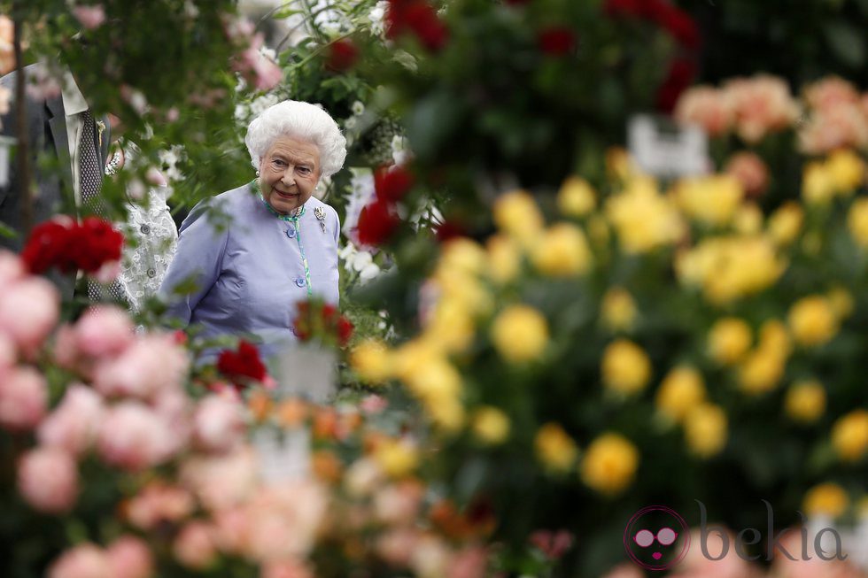 La Reina Isabel en el Chelsea Flower Show 2014