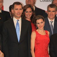 Los Príncipes de Asturias en una cena con empresarios sevillanos