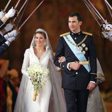 Los Príncipes Felipe y Letizia tras convertirse en marido y mujer