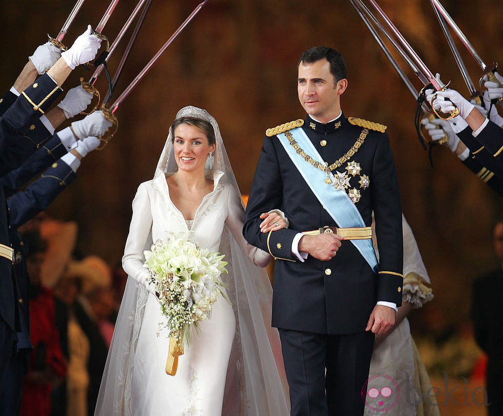 Los Príncipes Felipe y Letizia tras convertirse en marido y mujer