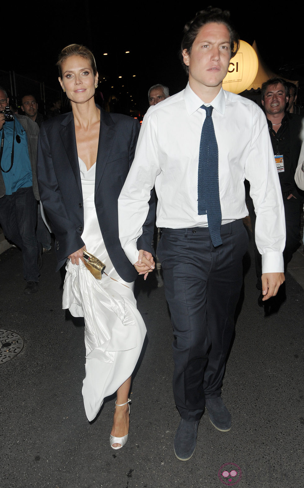 Heidi Klum y Vito Schnabel en una fiesta en el yate de Roberto Cavalli en Cannes 2014