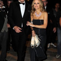 John Travolta y Kelly Preston en una fiesta en el yate de Roberto Cavalli en Cannes 2014