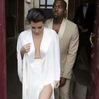 Kim Kardashian y Kanye West en su fiesta pre-boda en el Palacio de Versalles