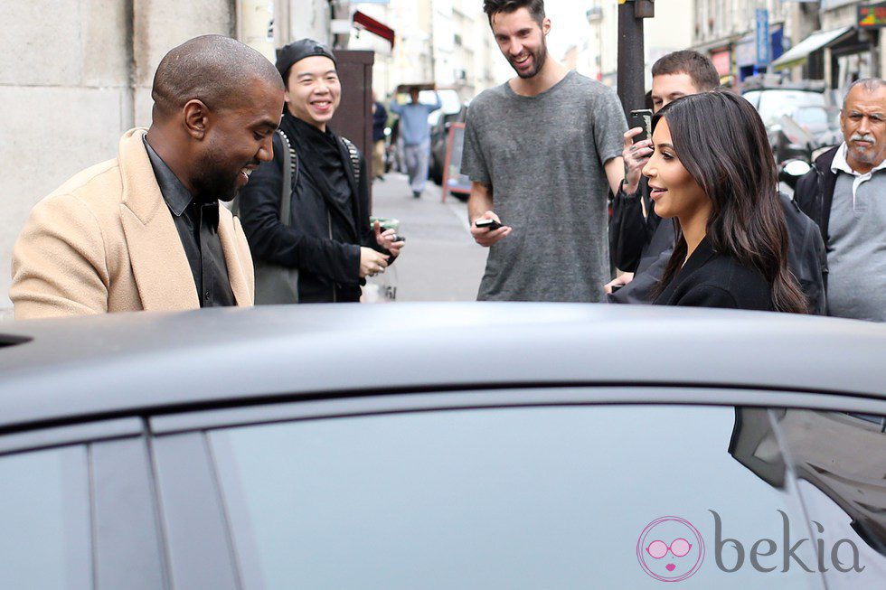 Kanye West y Kim Kardashian en Paris