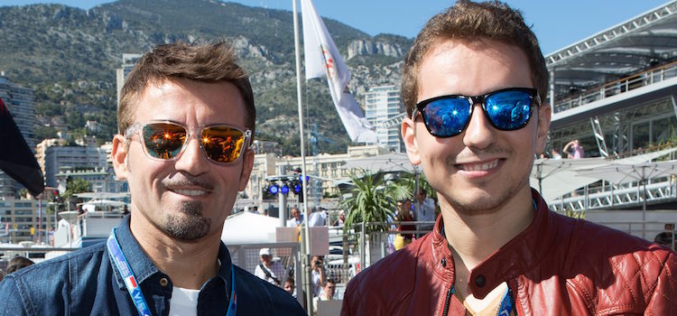 Max Biaggi y Jorge Lorenzo en el Gran Premio de Mónaco 2014